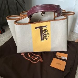 Bag in Canvas and Leather Medium Tod’s